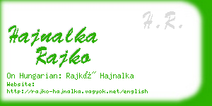 hajnalka rajko business card